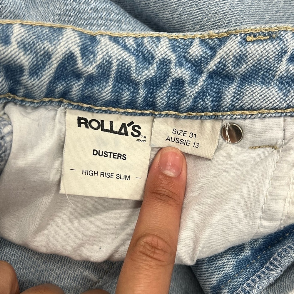 ROLLA'S High Rise Slim Jeans - Light Blue.    Size: 31 - Picture 3 of 5
